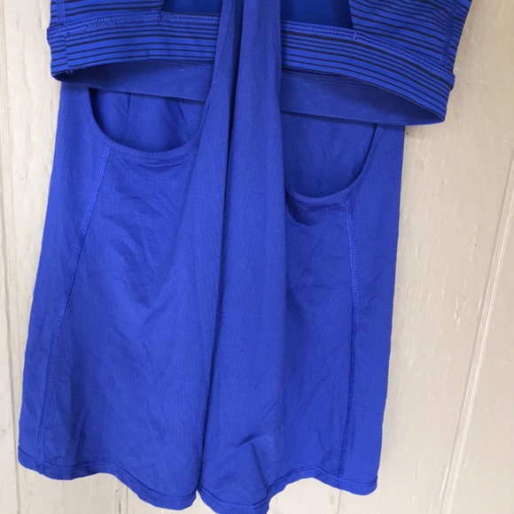 Lululemon all support tank sapphire blue/kanto stripe sapphire blue black - Picture 8 of 9